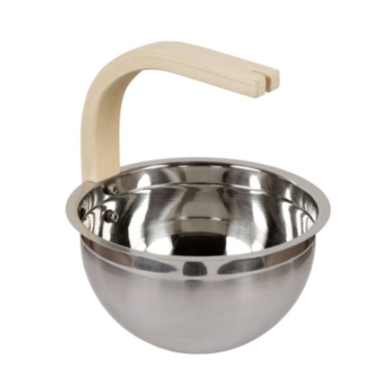 SAWO Ведро стальное 3л. ручка изогнутая осина , 343-МА