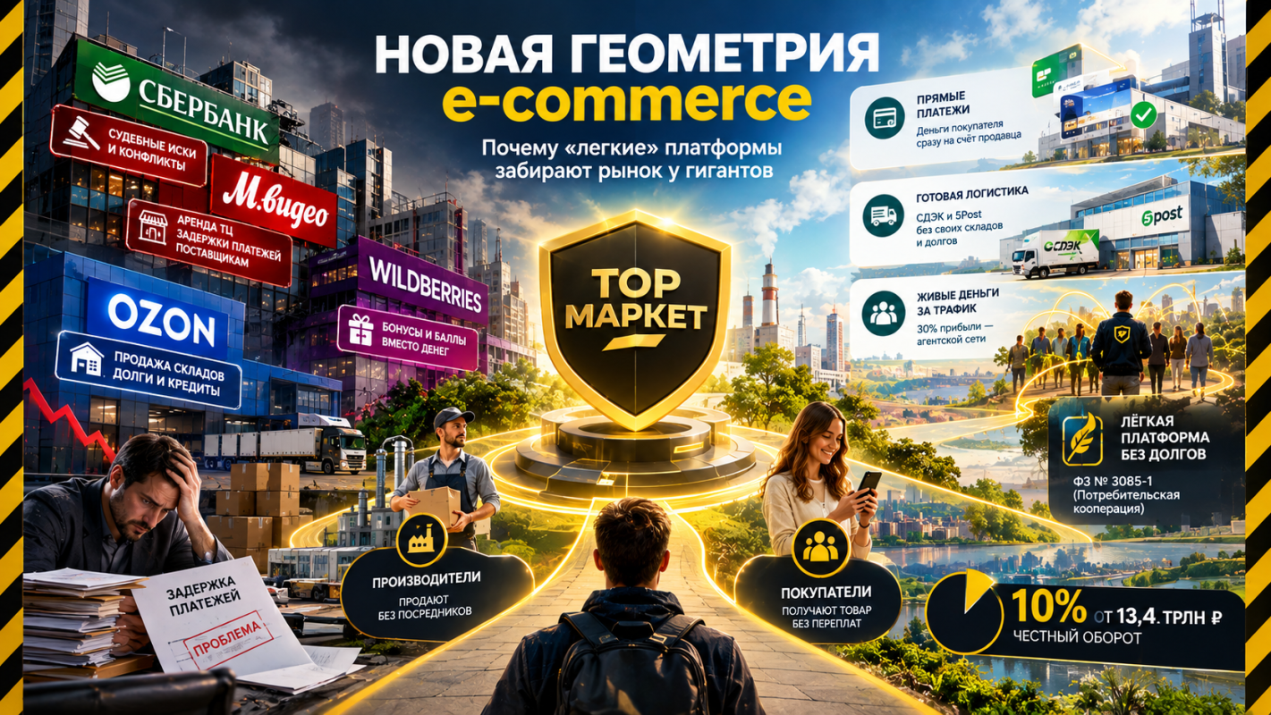 ​Новая геометрия e-commerce: почему &laquo;легкие&raquo; платформы забирают рынок у гигантов