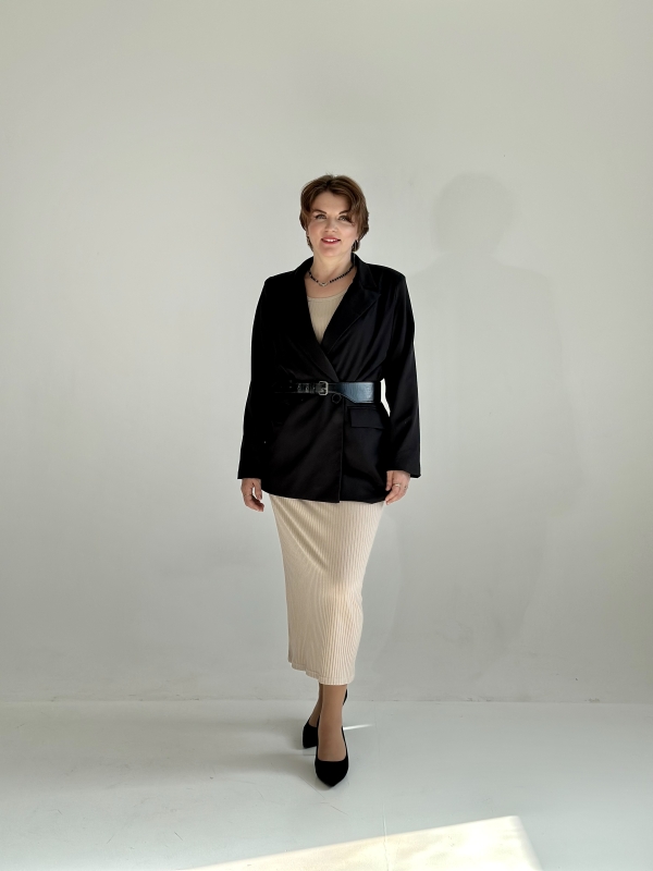 Платье лапша майка трикотажное Бежевый x L