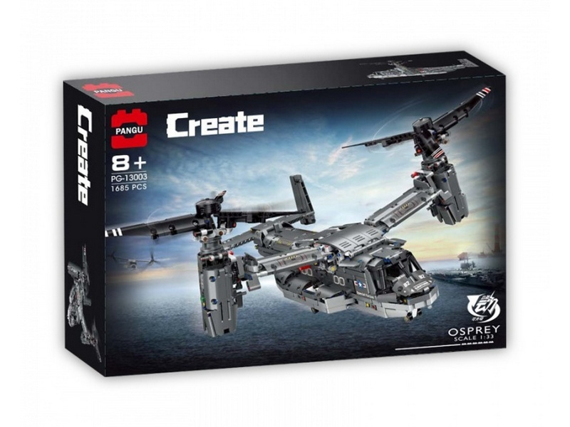 Радиоуправляемый конструктор RCM конвертоплан (1685 деталей)