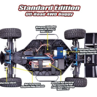 Радиоуправляемая багги Remo Hobby Scorpion (синяя) 4WD 2.4G 1/8 RTR