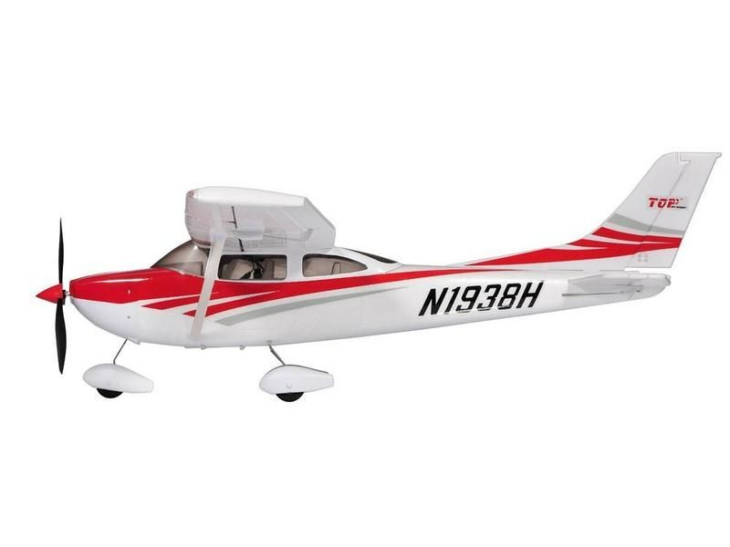 Радиоуправляемый самолет Top RC Cessna 182 400 class красная 965мм 2.4G 4-ch LiPo RTF