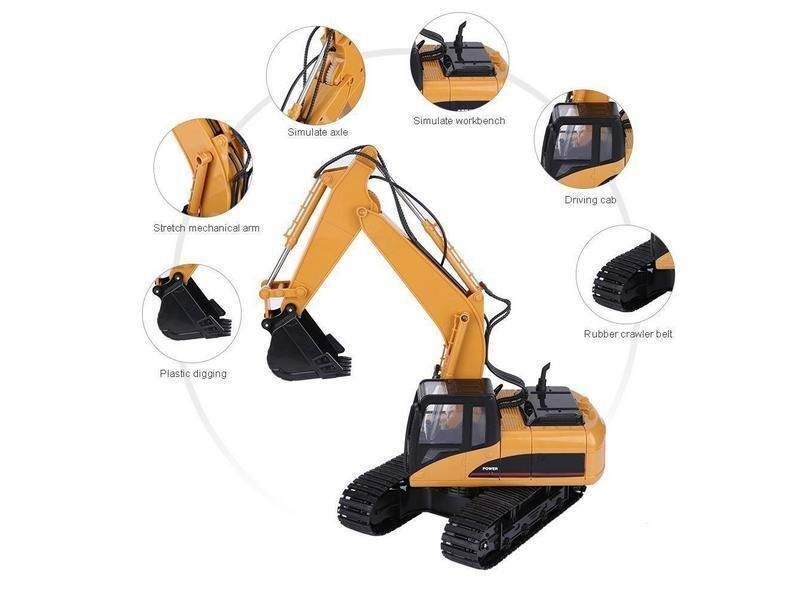 Радиоуправляемый экскаватор HUI NA TOYS 2.4G 15CH 1/16 RTR