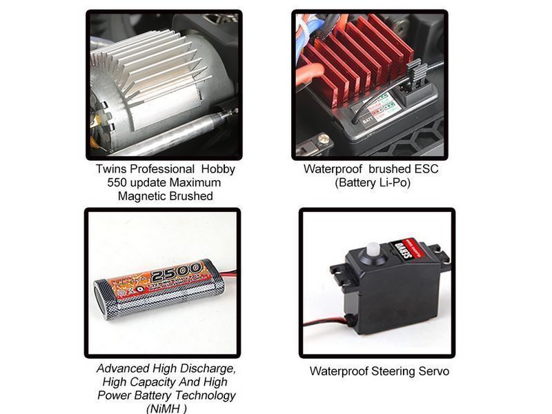 Радиоуправляемый монстр Remo Hobby MMAX (красный) 4WD 2.4G 1/10 RTR