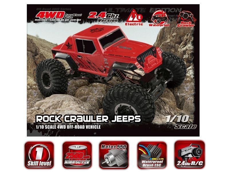 Радиоуправляемый краулер Remo Hobby Jeeps 4WD 2.4G 1/10 RTR