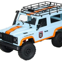 Радиоуправляемая машина MN MODEL английский внедорожник Defender D90 (голубой) 4WD 2.4G 1/12 RTR