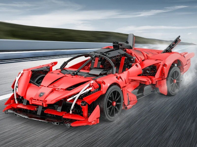 Радиоуправляемый конструктор CADA спортивный автомобиль APE Supercar (1823 детали)