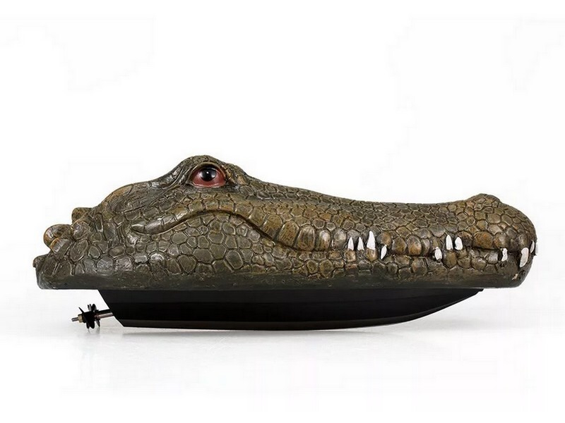 Радиоуправляемый катер Flytec V002 Крокодил, зеленый 2.4G RTR