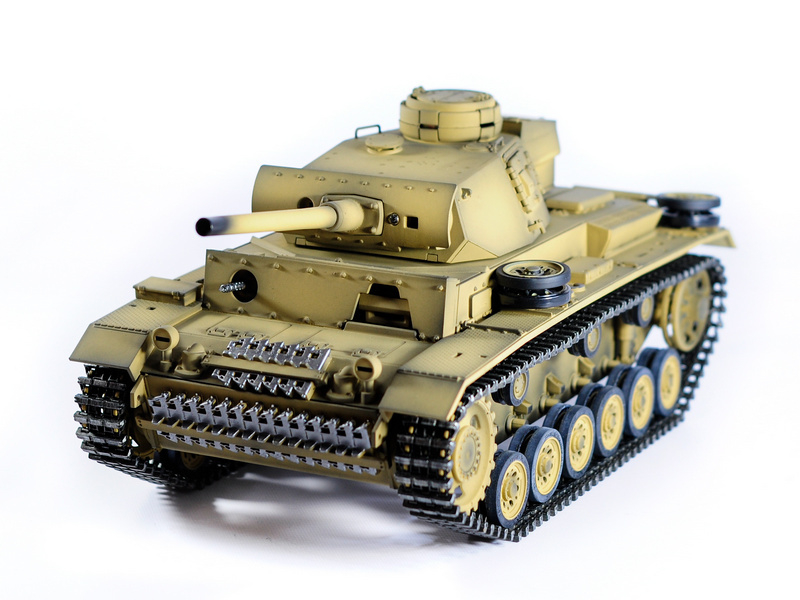 Р/У танк Taigen 1/16 Panzerkampfwagen III (Германия) дым, свет V3 2.4G RTR пустыня Р/У танк Taigen 1/16 Panzerkampfwagen III (Германия) дым, свет V3 2.4G RTR пустыня