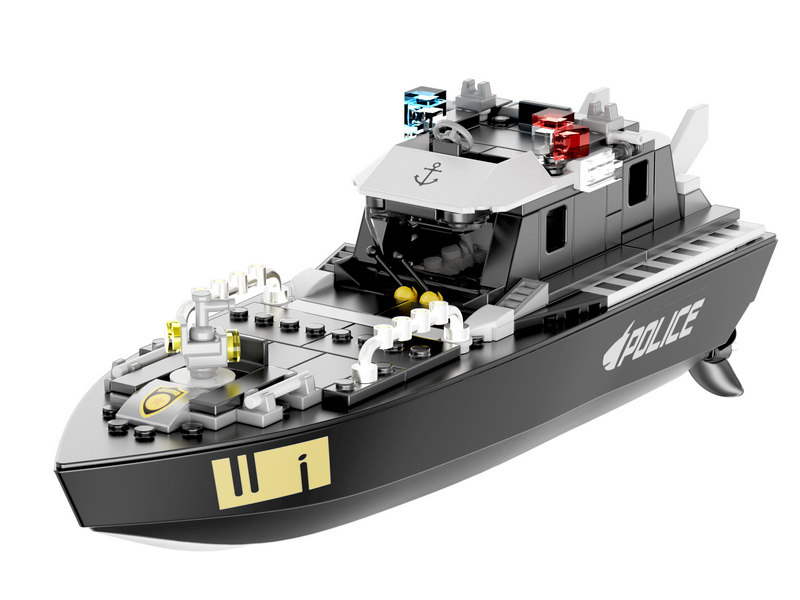 Радиоуправляемый катер Flytec V103 конструктор 2 в 1 (169 деталей) 2.4G RTR