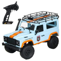 Радиоуправляемая машина MN MODEL английский внедорожник Defender D90 (голубой) 4WD 2.4G 1/12 RTR