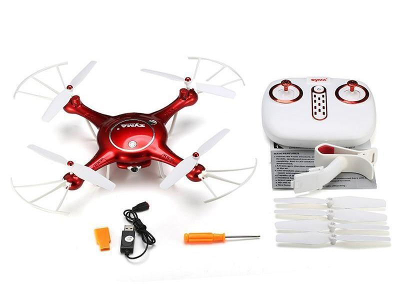 Р/У квадрокоптер Syma X5UW с FPV трансляцией Wi-Fi (HD), барометр 2.4G RTF красный Р/У квадрокоптер Syma X5UW с FPV трансляцией Wi-Fi (HD), барометр 2.4G RTF красный