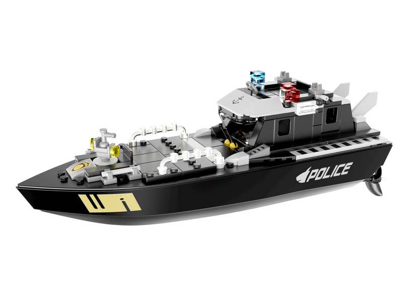 Радиоуправляемый катер Flytec V103 конструктор 2 в 1 (169 деталей) 2.4G RTR