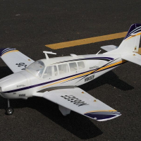 Радиоуправляемый самолет Top RC ST Beechcraft Bonanza A36 фиолетовый 1280мм (шасси) PNP