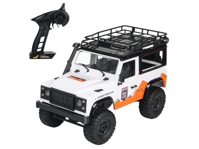 Радиоуправляемая машина MN MODEL английский внедорожник Defender D90 (белый) 4WD 2.4G 1/12 RTR
