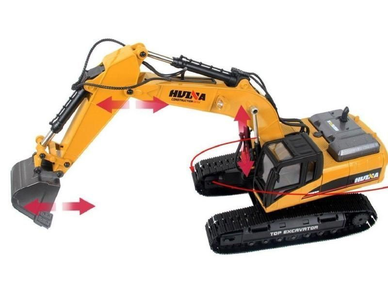 Радиоуправляемый экскаватор HUI NA TOYS 2.4G 23CH 1/14 RTR + Li-Po и З/У