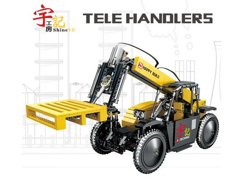 Радиоуправляемый конструктор RCM вилочный погрузчик (1458+ деталей)