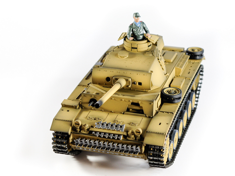 Р/У танк Taigen 1/16 Panzerkampfwagen III (Германия) дым, свет (для ИК боя) V3 2.4G RTR пустыня Р/У танк Taigen 1/16 Panzerkampfwagen III (Германия) дым, свет (для ИК боя) V3 2.4G RTR пустыня