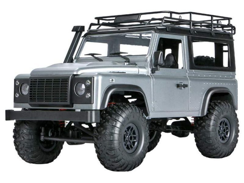Радиоуправляемая машина MN MODEL англ. внедорожник Defender D90 (серебристый) 4WD 2.4G 1/12 RTR