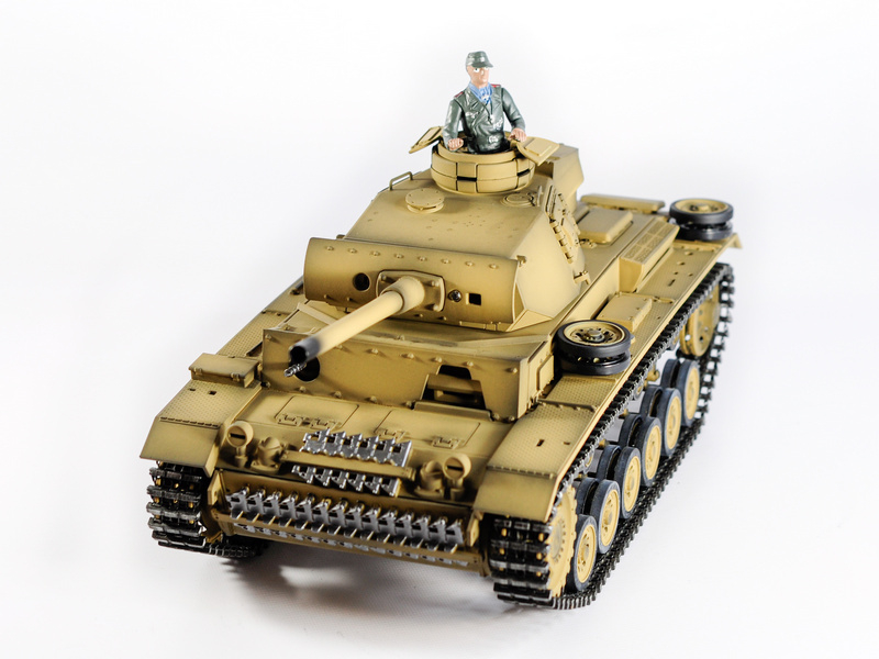 Р/У танк Taigen 1/16 Panzerkampfwagen III (Германия) дым, свет (для ИК боя) V3 2.4G RTR пустыня Р/У танк Taigen 1/16 Panzerkampfwagen III (Германия) дым, свет (для ИК боя) V3 2.4G RTR пустыня