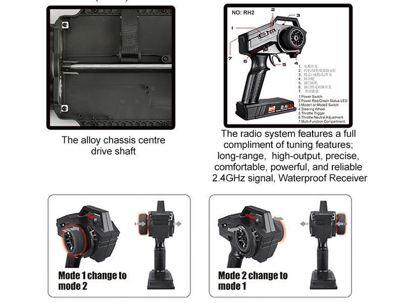 Радиоуправляемый монстр Remo Hobby MMAX (красный) 4WD 2.4G 1/10 RTR