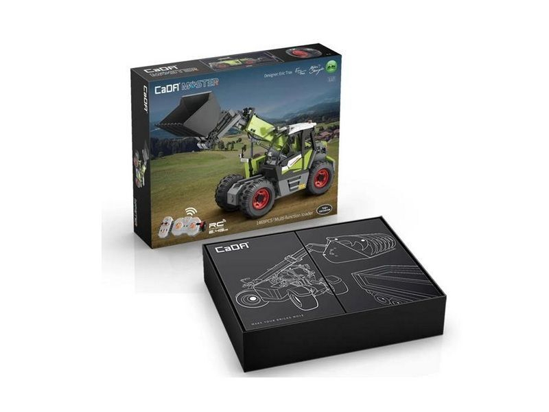 Радиоуправляемый конструктор CaDA MASTER бульдозер-погрузчик 1/17 (1469 деталей)