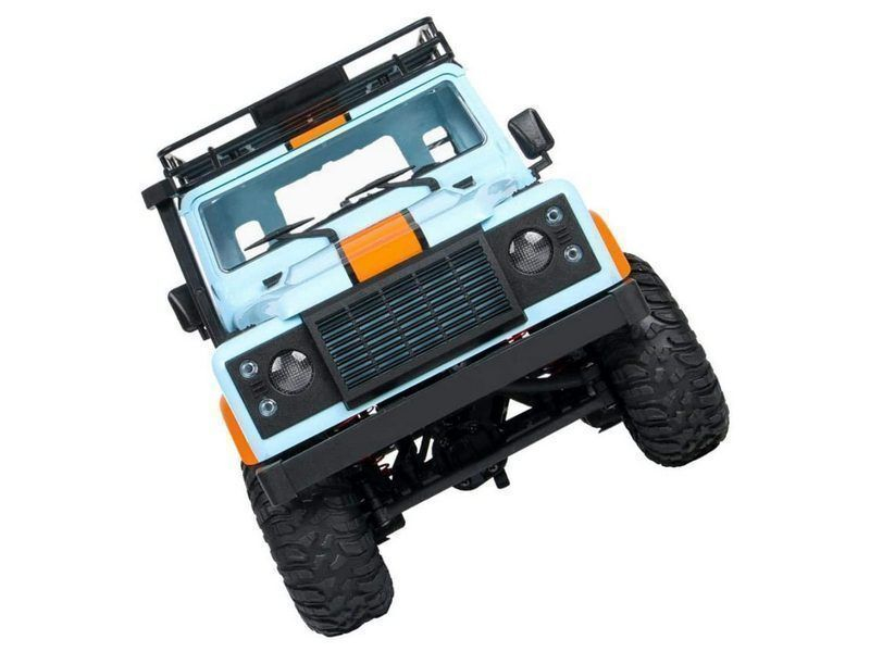 Радиоуправляемая машина MN MODEL английский внедорожник Defender D90 (голубой) 4WD 2.4G 1/12 RTR