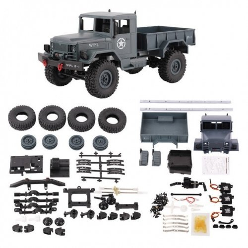 Радиоуправляемая машина WPL военный грузовик (серый) 4WD 2.4G 1/16 KIT Радиоуправляемая машина WPL военный грузовик (серый) 4WD 2.4G 1/16 KIT