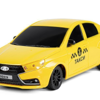 Радиоуправляемая машина AUTODRIVE Lada Vesta такси, 1/16, желтый, 40MHz, в/к 35*16,5*12,5см