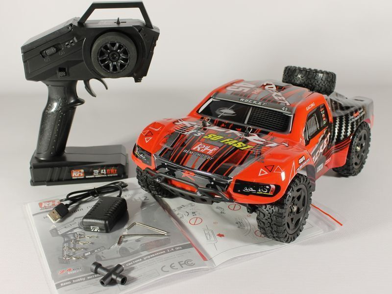 Радиоуправляемый шорт-корс Remo Hobby Rocket Brushless V2.0 (красный) 4WD 2.4G 1/16 RTR