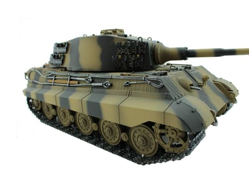 Р/У танк Torro King Tiger (башня Henschel) 1/16 2.4G, ВВ-пушка, деревянная коробка