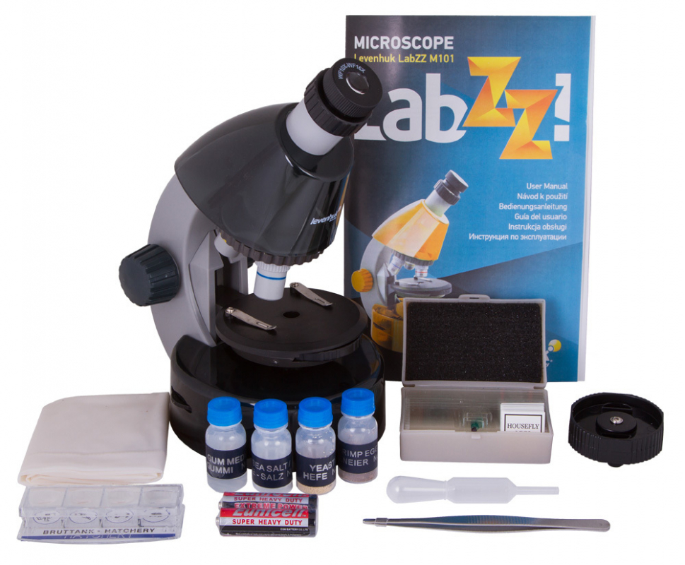 Микроскоп Levenhuk LabZZ M101 Moonstone\Лунный камень Микроскоп Levenhuk LabZZ M101 Moonstone\Лунный камень