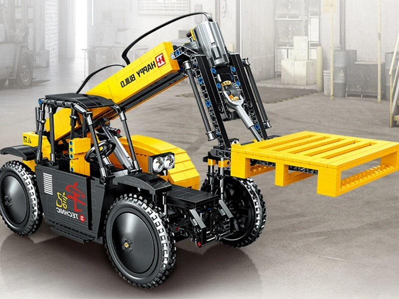 Радиоуправляемый конструктор RCM вилочный погрузчик (1458+ деталей)