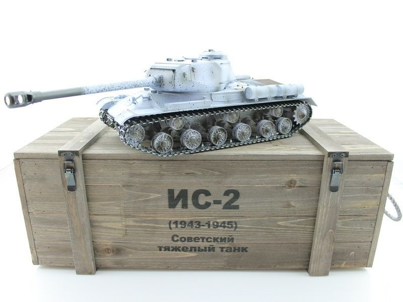 Радиоуправляемый танк Taigen 1/16 ИС-2 модель 1944, СССР, зимний, 2.4G, деревянная коробка Радиоуправляемый танк Taigen 1/16 ИС-2 модель 1944, СССР, зимний, 2.4G, деревянная коробка