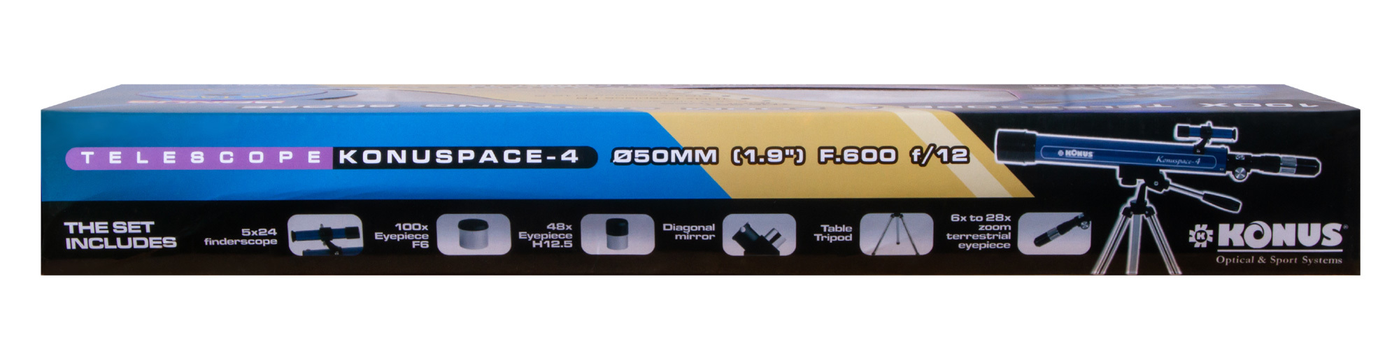 Телескоп Konus Konuspace-4 50/600 AZ, настольный