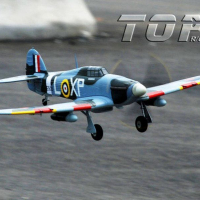 Радиоуправляемый самолет Top RC Hurricane зеленый 750мм 2.4G 4-ch LiPo RTF