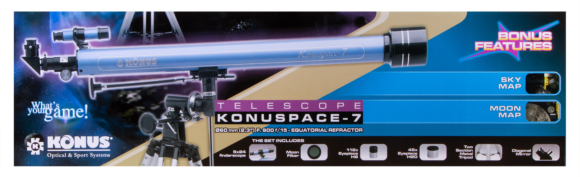 Телескоп Konus Konuspace-7 60/900 EQ