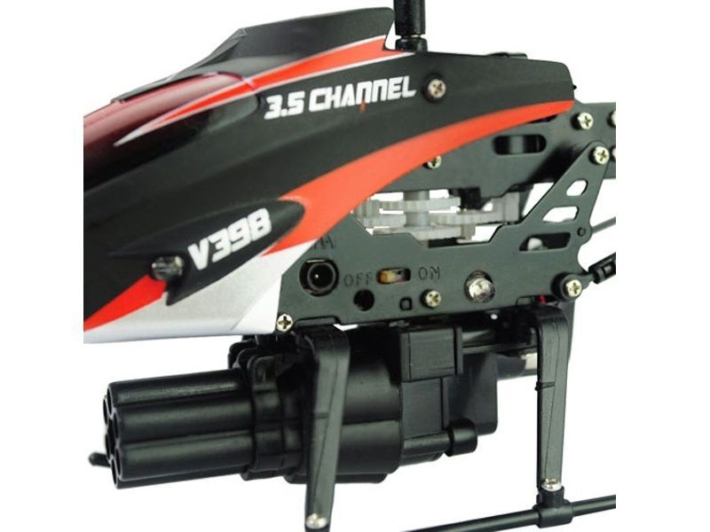 Р/У вертолет WLToys V398 IR RTF стреляет ракетами