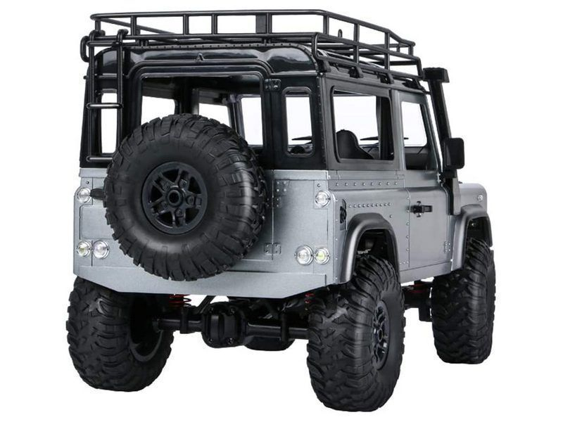 Радиоуправляемая машина MN MODEL англ. внедорожник Defender D90 (серебристый) 4WD 2.4G 1/12 RTR
