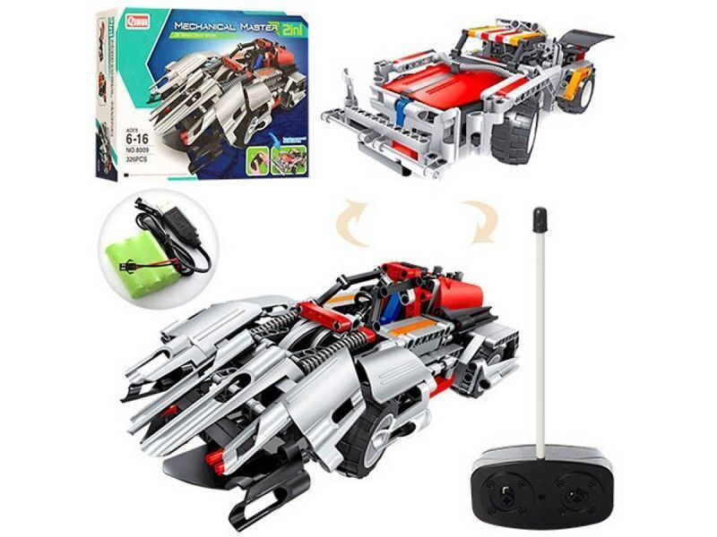 Р/У конструктор Qihui Mechanical Master 2 в 1 Спорткары (326 деталей)