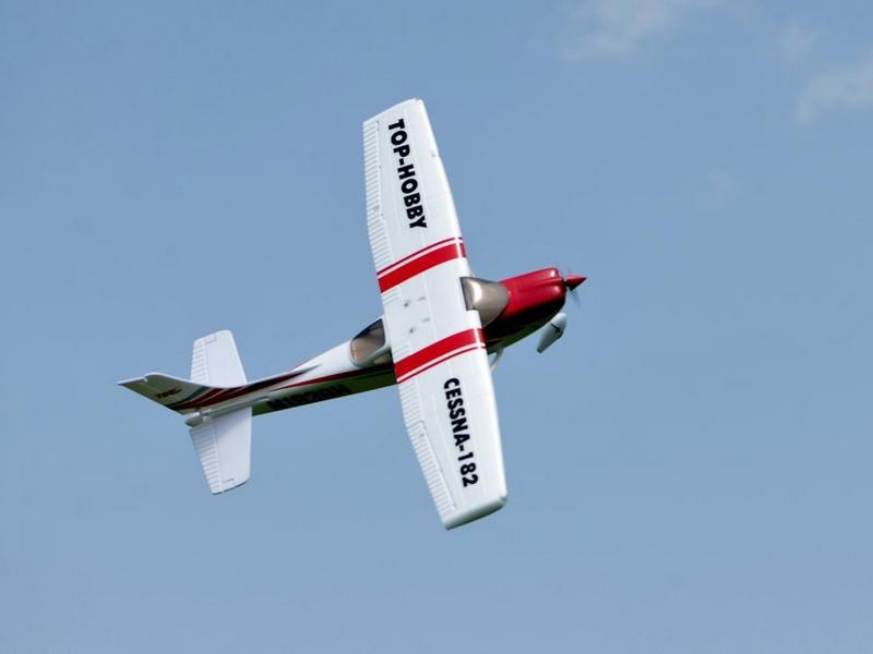 Радиоуправляемый самолет Top RC Cessna 182 400 class красная 965мм 2.4G 4-ch LiPo RTF