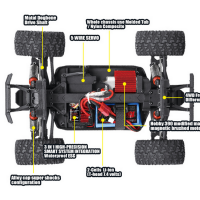 Радиоуправляемый монстр Remo Hobby SMAX (синий) 4WD 2.4G 1/16 RTR