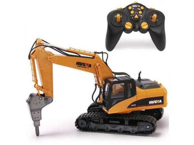 Радиоуправляемый экскаватор c отбойным молотом HUI NA TOYS 2.4G 16CH 1/14 RTR