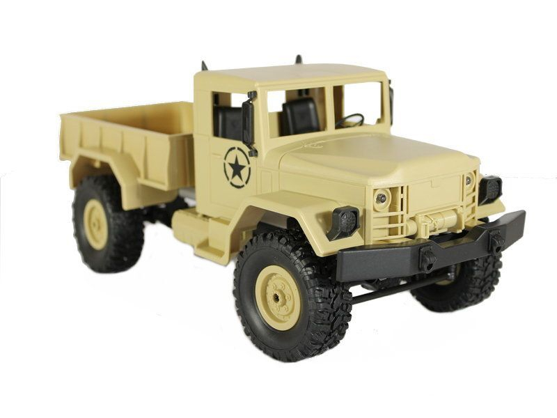 Радиоуправляемая машина MN MODEL военный грузовик (песочный) 4WD 2.4G 1/16 RTR