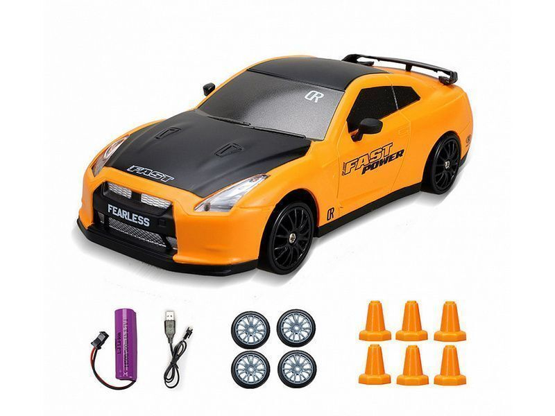 Радиоуправляемая машина дрифт HB Nissan GT-R 4WD+акб 1/24