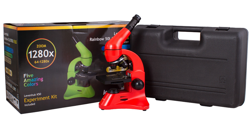 Микроскоп Levenhuk Rainbow 50L PLUS Orange\Апельсин