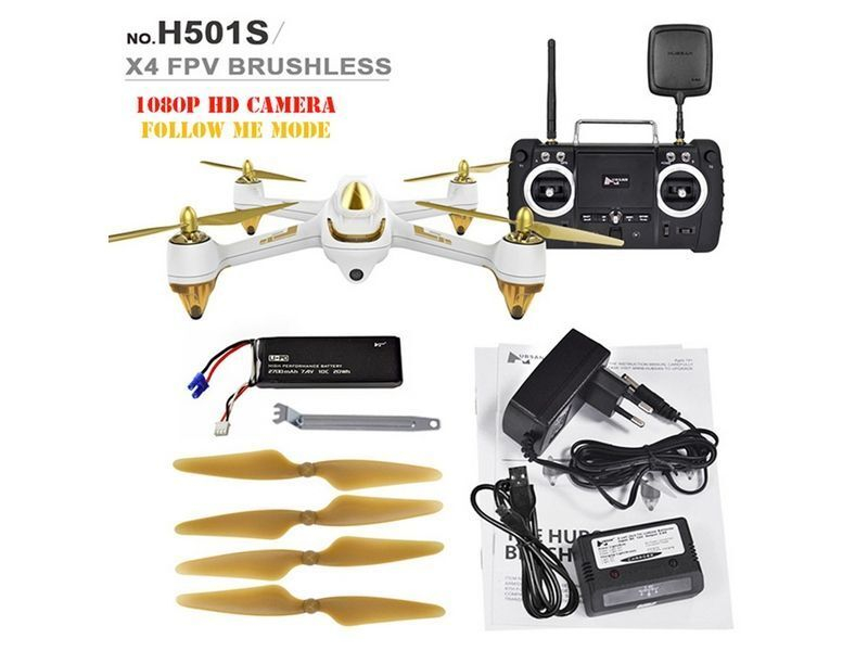 Р/У квадрокоптер Hubsan X4 GPS, FHD + FPV, автовозврат, удержание, следуй за мной, 2.4G (белый)