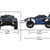 Радиоуправляемый шорт-корс Remo Hobby EX3 (синий) 4WD 2.4G 1/10 RTR