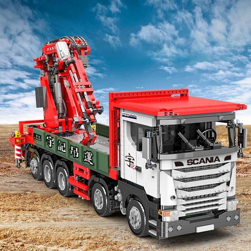 Радиоуправляемый конструктор RCM большой грузовик с погрузчиком (3925 деталей)