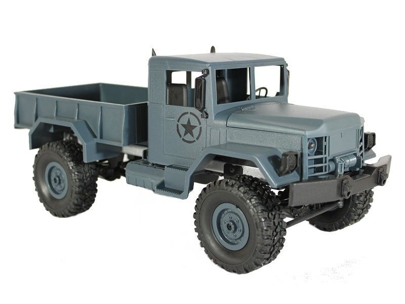 Радиоуправляемая машина MN MODEL военный грузовик (серый) 4WD 2.4G 1/16 RTR